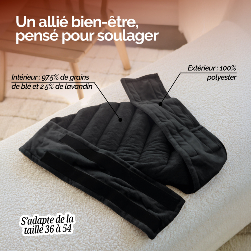 Ceinture chauffante pour lombaires - Noir