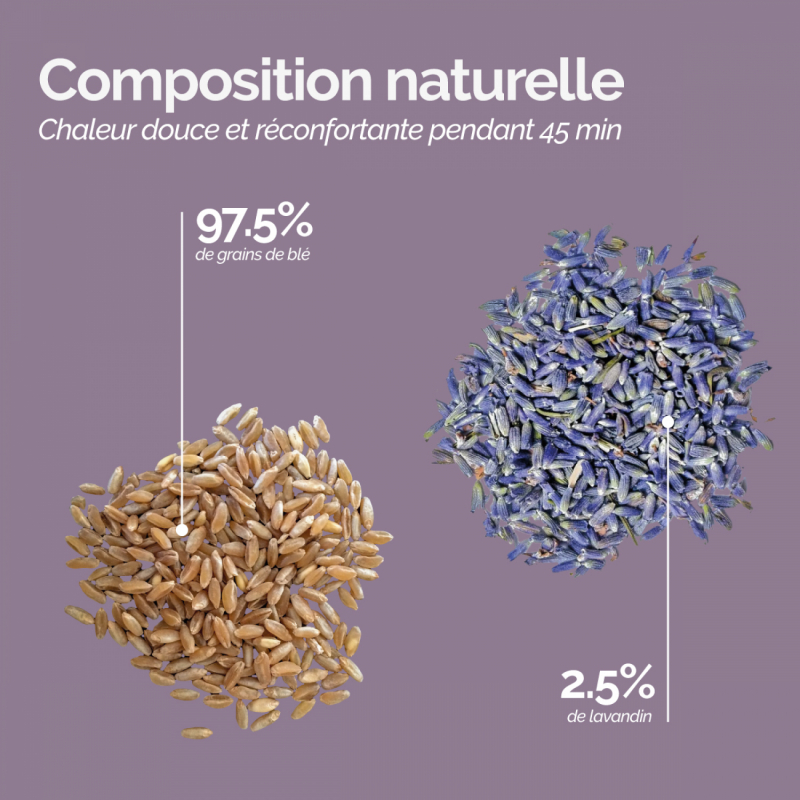 Ceinture chauffante pour lombaires - Prune