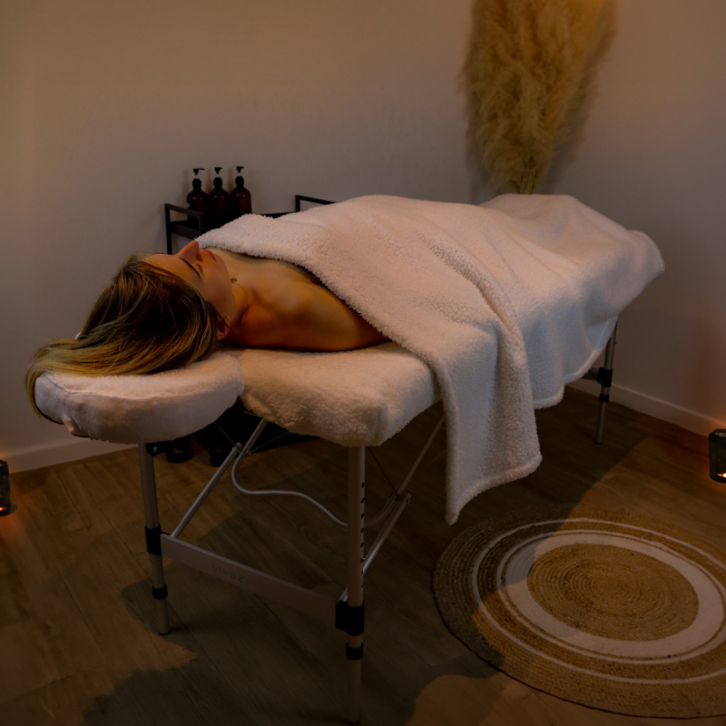 Table de massage aluminium - 2 Zones - Violet
