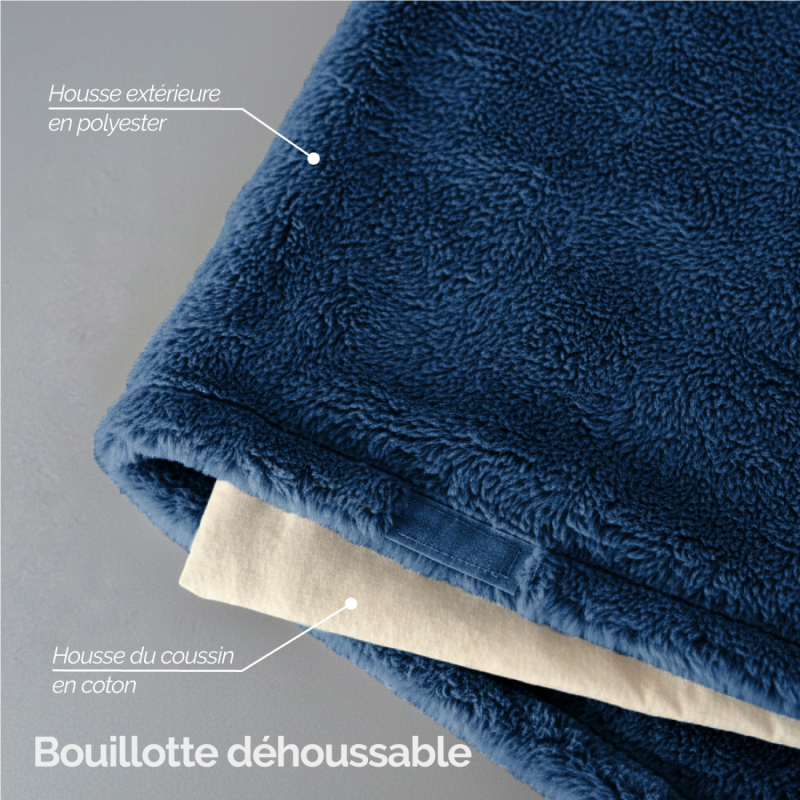 Bouillotte chauffante ou refroidissante - 10 x 22 cm - Bleu