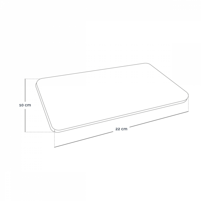 Bouillotte chauffante ou refroidissante - 10 x 22 cm - Gris