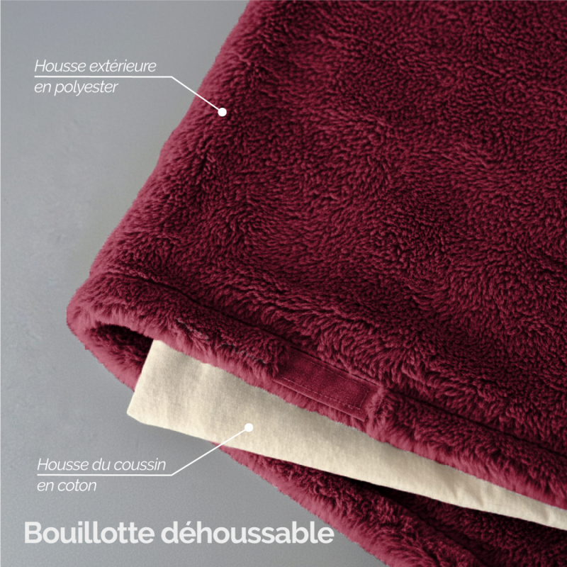 Bouillotte chauffante ou refroidissante - 10 x 22 cm - Prune