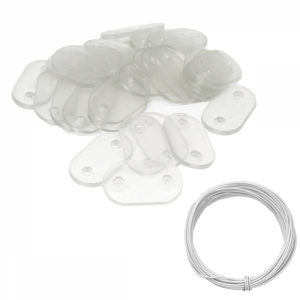 Lot de 5 kits de fixation pour brise vue - Transparent