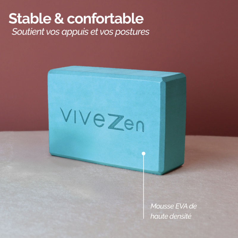 Brique de yoga - EVA - 200 g - Bleu