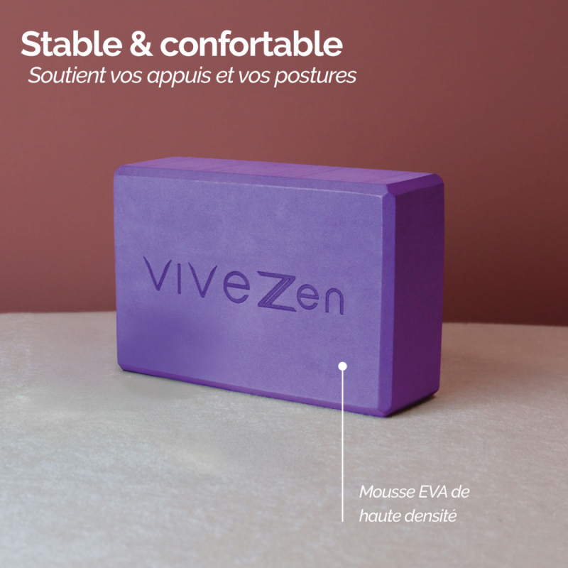 Brique de yoga - EVA - 200 g - Violet