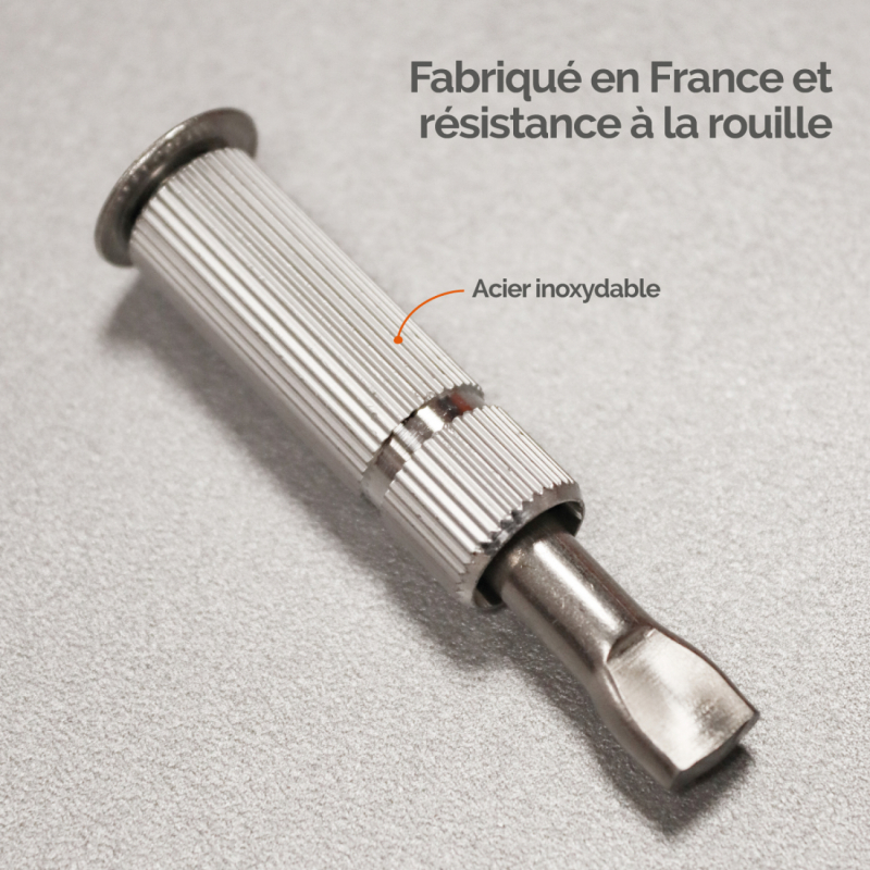 Lot de 20 pitons douilles escamotables en inox