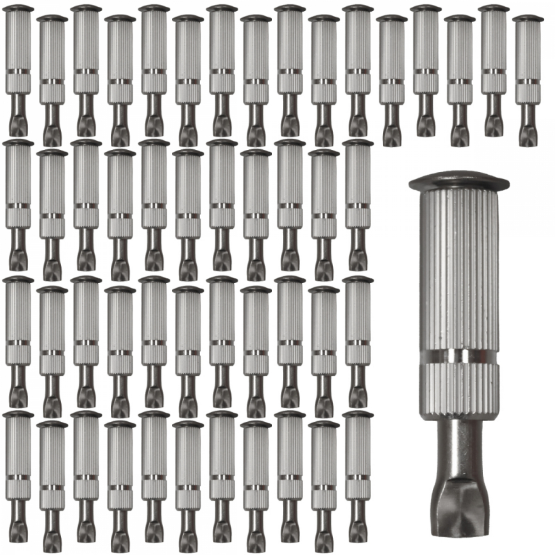 Lot de 50 pitons douilles escamotables en inox