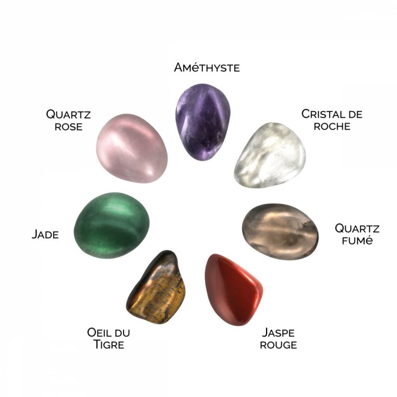 Lot de pierres 7 chakras