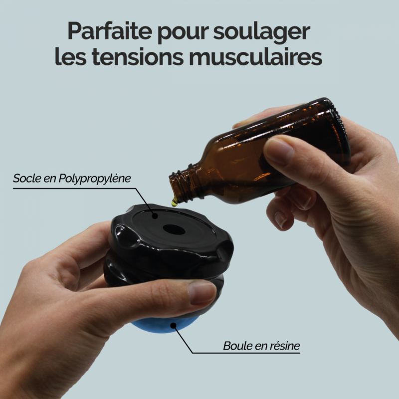 Boule de massage roll on - Bleu