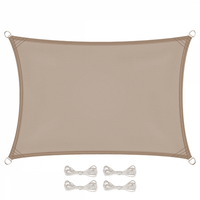 Voile d'ombrage rectangulaire - 2 x 3 m - Taupe