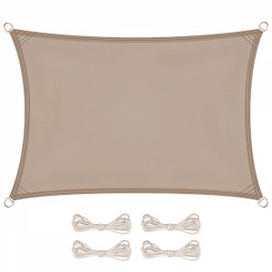 Voile d'ombrage rectangulaire - 2 x 3 m - Taupe