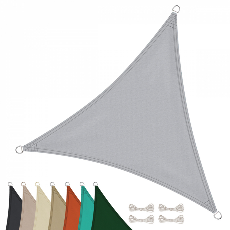 Voiled'ombragetriangulaire-4x4x4m-Gris