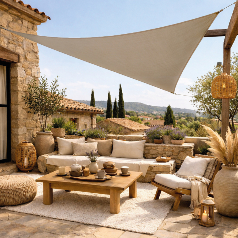 Voiled'ombragetriangulaire-5x5x5m-Taupe