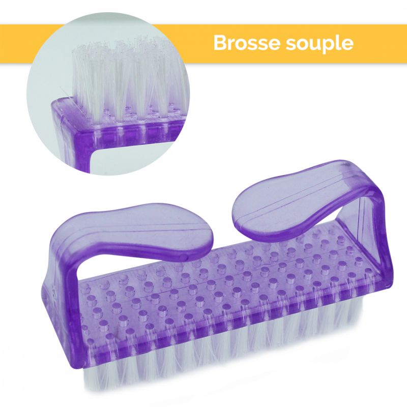 Lot de 10 brosses à ongles - Violet