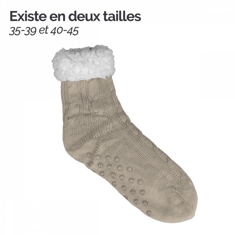 Chaussettes polaires - Taille 35-39 - Beige