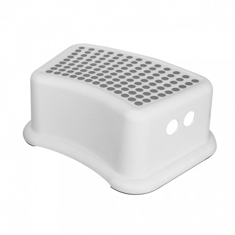 Lot de 5 marchepieds - Plastique - Blanc et gris